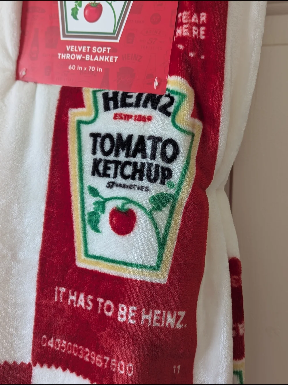 Heinz Tomato Ketchup Packets Velvet Soft Throw Blanket 60 x 70 exclusive 2026